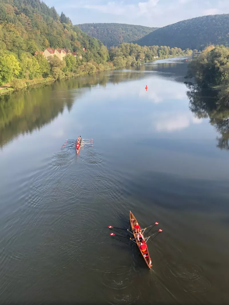 Ruderboot der FRGS auf der Herbstwanderfahrt zwischen Lohr und Miltenberg 2020