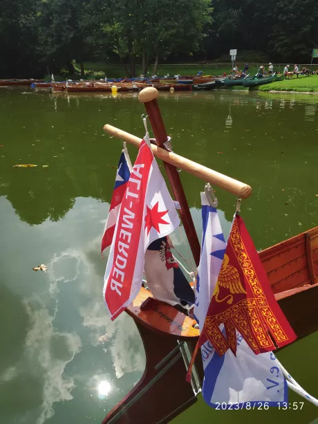 Ruderboote beim Rudertreffen auf der Mecklenburger Kleinseenplatte 2023