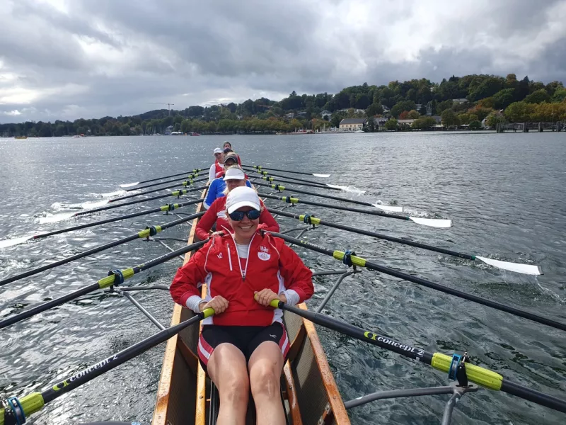 FRGS-Achter beim Roseninsel-Achter auf dem Starnberger See 2024