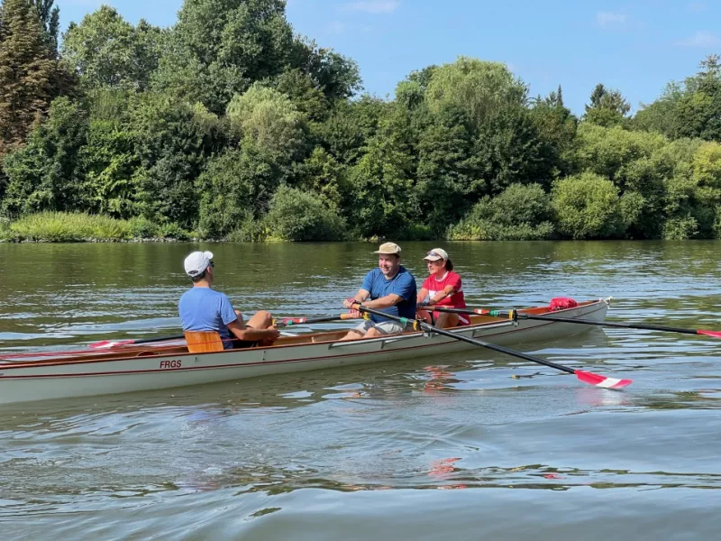 Mannschaft der FRGS auf der Wanderfahrt nach Seligenstadt 2021
