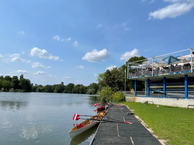 Mannschaft der FRGS auf der Wanderfahrt nach Seligenstadt 2021